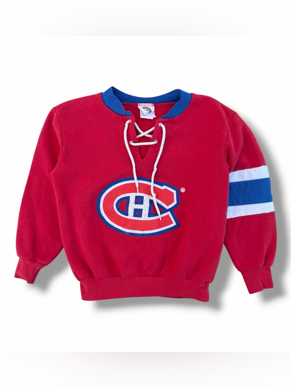Youth Vintage 90’s NHL Montreal Canadiens Lace Sweatshirt Red Size 5/6?